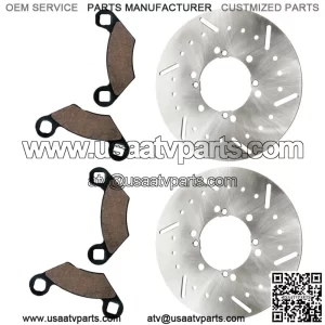 2 Front Brake Disc Rotor Pad For Polaris Xplorer 400 400L 4X4 1995 1996-2000