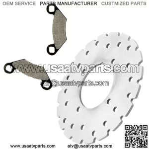 Front Left or Right Brake Disc Rotor w/ Pads for Polaris Trail Boss 330 2003