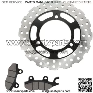Rear Brake Disc Rotor With Brake Pads for Kawasaki 41080-0114-11H