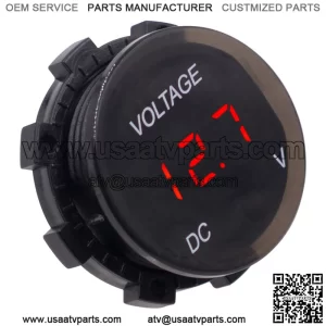 Red car digital display voltmeter