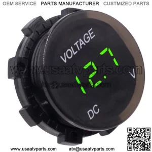 Green car digital display voltmeter