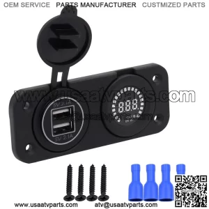 Center console 4.2A with aperture dual USB red +12V color screen voltmeter