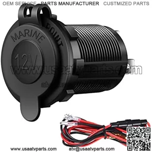 Cigarette Lighter Socket Car Marine Motorcycle ATV RV Lighter SockeOutlet Socket Receptacle 12V Waterproof Plug by ZHSMS