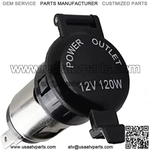 Auto Lighter Socket 12V/24V Splitter Power Adapter Plug Outlet Parts Waterproof Cigarette Lighter Plug Socket Universal for Car Boat Motorcycle Truck