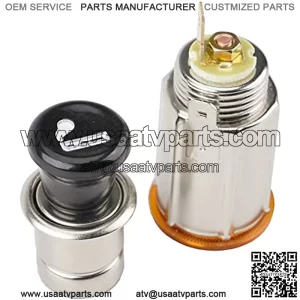 12V Vehicle Eject Button Cigarette Lighter Element Socket Plug Socket Assembly Set for Car Truck Boat Tractor Motorcycle RV ATV Golf Cart