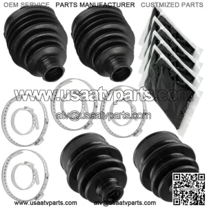2 Rear Axle Outer And Inner CV Boot Kit for Yamaha Grizzly 700 YFM700Fg 4X4