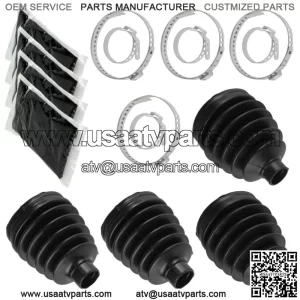 2 Rear Axle Outer Inner CV Boot Kit for Polaris Ranger XP 900 All 2013-2017