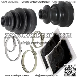 Front Axle Inner Outer CV Boot Kit for Yamaha Kodiak 400 YFM400FW 4X4 1993-1998