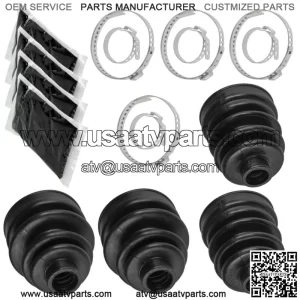 2 Front Axle Inner Outer CV Boot Kit for Yamaha Big Bear 400 YFM400F 2000 2001