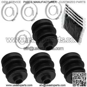 2 Front Axle Inner Outer CV Boot Kit for Arctic Cat 250 300 400 454 500 4X4