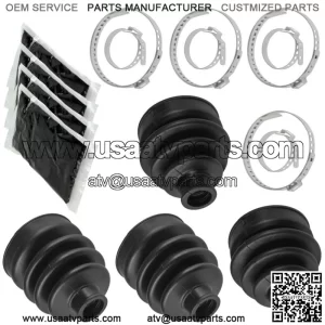 2 Front Axle Inner Outer CV Boot Kit for Kawasaki Bayou 300 KLF300C 4X4 1998-04