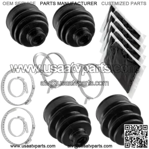 2 Rear Axle Inner Outer CV Boot Kit for Yamaha Grizzly 450 YFM450 4X4 2011-2014