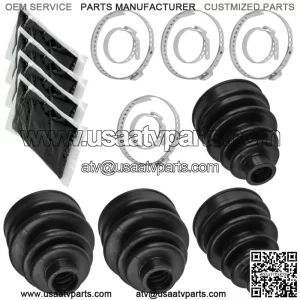 2 Rear Axle Inner Outer CV Boot Kit for Yamaha 660 YXR660F 4X4 2004