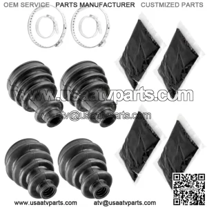 2 Front Axle Inner Outer CV Boot Kit fits Polaris Sportsman 500 400 600 4x4 2005
