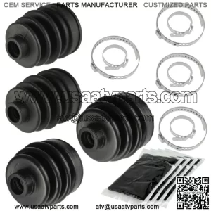 2 Rear Axle Inner Outer CV Boot Kit for Kawasaki Brute Force 750 KVF750 4X4I
