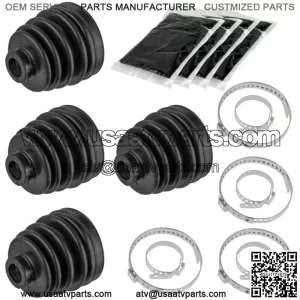 2 Rear Axle Outer Inner CV Boot Kit for Polaris Sportsman 700 800 EFI 2006 2007 (For: Polaris Sportsman 800)