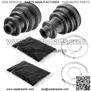 Front Axle Inner Outer CV Boot Kit fits Polaris Sportsman 700 800 MV7 4x4 2005 (For: Polaris Sportsman 800)