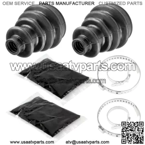 2 Front Axle Inner CV Boot Kit fits Polaris Sportsman 500 400 600 4x4 2005 (For: Polaris Sportsman 800)