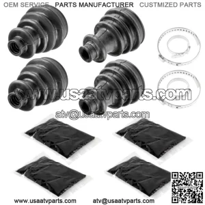 2 Front Axle Inner Outer CV Boot Kit fits Polaris Sportsman 700 800 MV7 4x4 2005 (For: Polaris Sportsman 800)