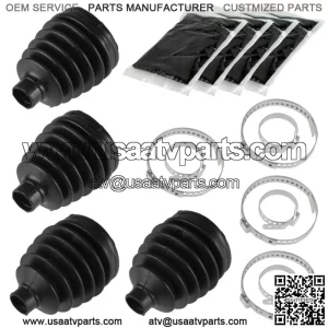 2 Rear Axle Outer Inner CV Boot Kit for Polaris RZR XP 900 2011 2012 2013