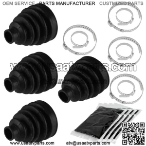 2 Rear Axle Outer Inner CV Boot Kit for Can-Am Maverick 1000R 4X4 2013-2017