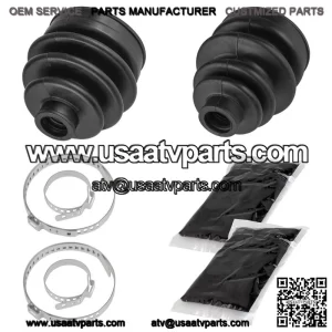 Front Axle Inner & Outer CV Boot Kit Replacement for Suzuki King Quad 300 LT-F4WDXS (1991-1995)