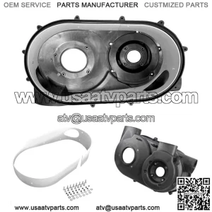 Clutch Back Plate Variator Cover+ Drive Belt For 17-22 Can Am Maverick X3