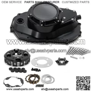 For Yamaha Banshee 350 87-06 Black Billet Lock Up Clutch Cover Kit Clutch Basket