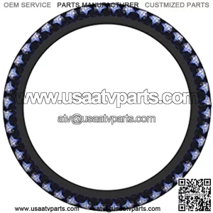 Breathable Steering Wheel Cover Pentagram Thin Blue Line Flag Platinum Snowmobile Design Universal Medium Size 15 Inch