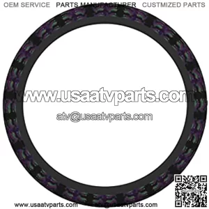 Retro Snowmobile Show Pattern Steering Wheel Cover, Breathable, Anti-Slip, Odorless, Warm in Winter and Cool in Summer, Universal 15 Inches