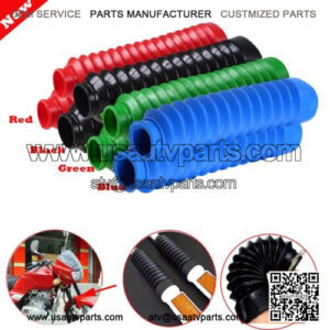 2x Motorcycle ATV Front Fork Cover Protector Gaiters Gators Rubber Dustproof US
