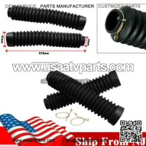 20 KNOTS Black Motorcycle ATV Front Fork Dust Cover Shock Absorber Boot Sleeve