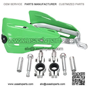 Hand Guards Dirt Bike Handguards Aluminum Brush Bar Universal Motorcycle Hand Guard Bark Busters for ATV Quad CR CRF YZF KXF RMZ BSE Motorcross Pit Bike KAYO (Green)