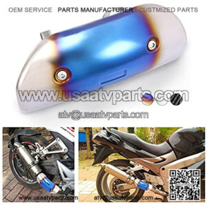 Universal Motorcycle Exhaust Heat Shield, Pipe Guard Stainless Steel ATV Exhaust Heat Shield Exhaust Motorcycle Exhaust Heat Shield Pipe Guard