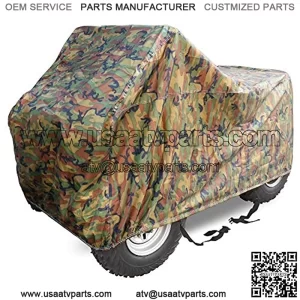 Camo 79 Inch ATV Quad Covers Waterproof Outdoor Oxford Cloth Durable 4 Wheeler Rain Cover Accessories All Weather UV Protection for Kawasaki for Polaris for Suzuki for Can Am
