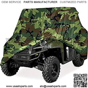 UTV HEAVY DUTY 420 DENIER CAMO WATERPROOF UTV SIDE BY SIDE COVER COVERS FITS UP TO 124'L UTV COVER FOR RANGER MULE GATOR PROWLER RAZOR RECON RZR VIKING WOLVERINE WILDCAT