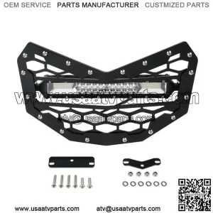 For Can-Am X3 Maverick RR Turbo Front Bumper Grille & LED Light Bar 32W 1800LM