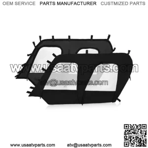 Soft Upper Door Enclosure Set  For 2012-2021 Kawasaki Teryx4 4 seat UTV models (For: Kawasaki Teryx4 800)