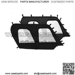 NEW BLACK+CLEAR Soft Upper Doors For 2012-2021 Kawasaki Teryx4 4 seat UTV models (For: Kawasaki Teryx4 800)