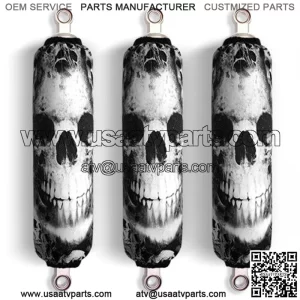 Dark Skull Shock Covers Honda TRX 250 TRX 300 TRX 400 EX TRX400 X (Set of 3) NEW (For: Honda FourTrax 200)