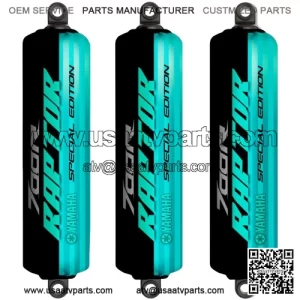 Turquoise & Black Shock Covers for Yamaha Raptor YFM700R [Special Edition]