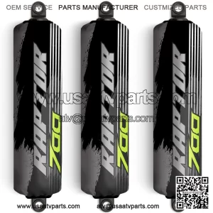 Armor Black Grey Shock Covers for Yamaha Raptor YFM700R [Special Edition](Set 3)