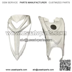 13-25 Raptor 700 OEM GRILL NOSE CONE GAS TANK COVER WHITE PLASTICS