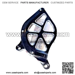 YAMAHA YFZ 450R, 450X ENGINE CASE SAVER & FRONT SPROCKET COVER 2009-2024 BLACK