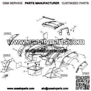 Edging Rear Left CFMOTO X5 9050-040018