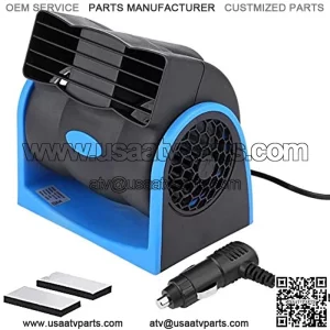 12v Electric Car Dash Fan with Cigarette Lighter Plug for Auto Sedan Vehicle Pickup Van