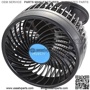 Car Fan 12V, 6" Electric Car Cooling Fan with 360 Degree Adjustable Head That Plugs into Cigarette Lighter/Low Noise Automobile Vehicle Fan for Car Truck Van SUV RV Boat