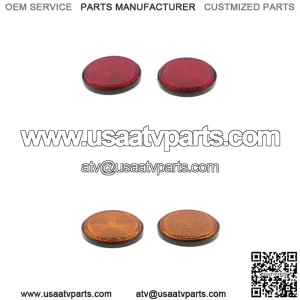 6 Pares de Placas Reflectoras Redondas para Motocicleta Universales para Motocicleta ATV Rojo + Nara Reflectores redondos de motocicleta