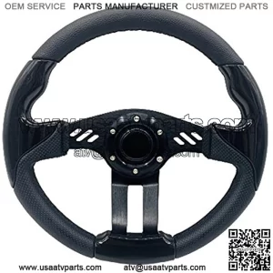 12.5 Inch Golf Cart Steering Wheel Carbon Fiber For Golf Cart Club Car DS & Precedent, EZGO TXT/RXV Yamaha (5115F)
