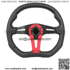 Pro Armor Force Steering Wheel Black w/ Red Accent Can-am Polaris (For: More than one vehicle)